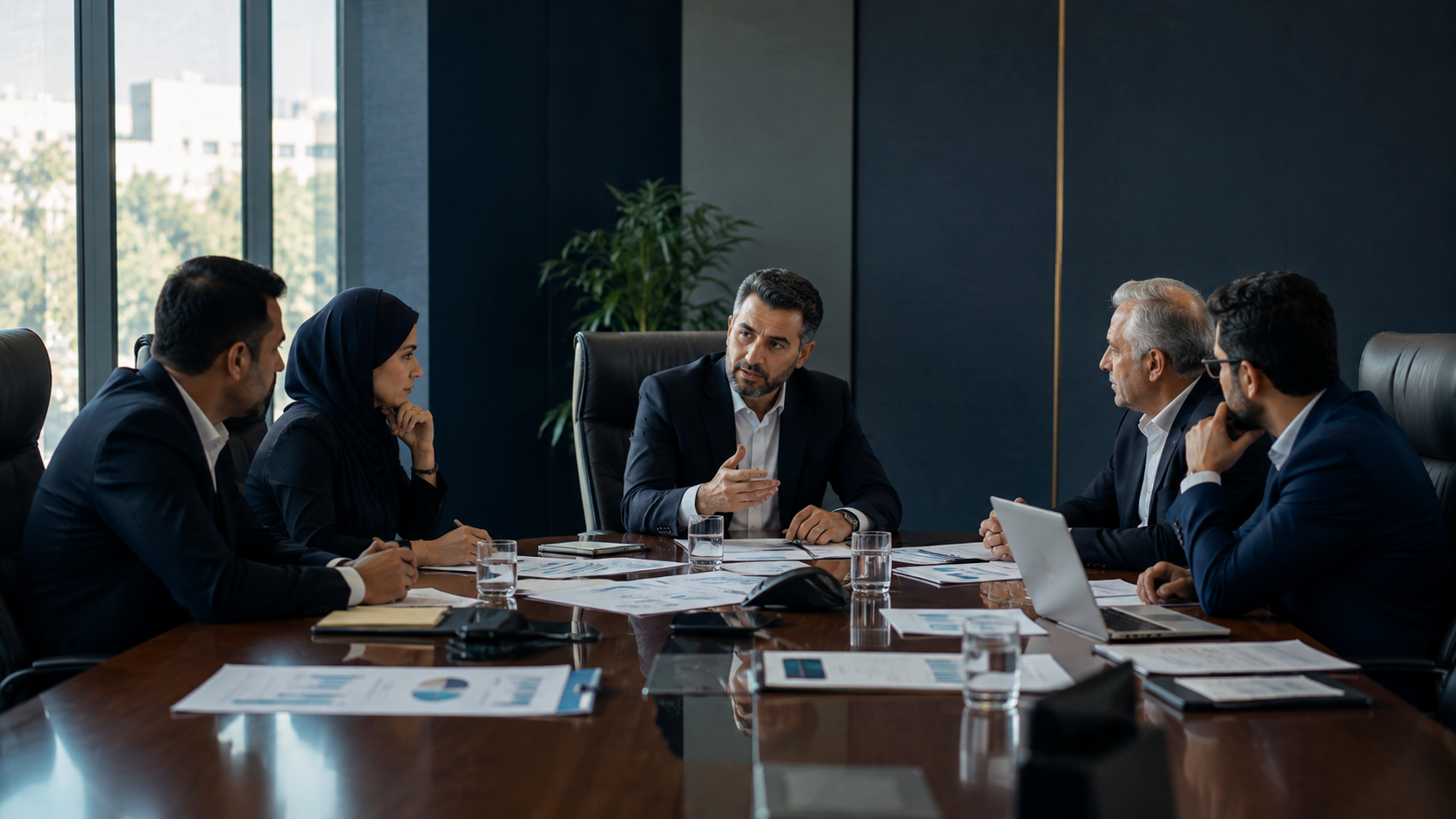 جلسه هیئت مدیره برای بحث درباره اصول حاکمیت شرکتی